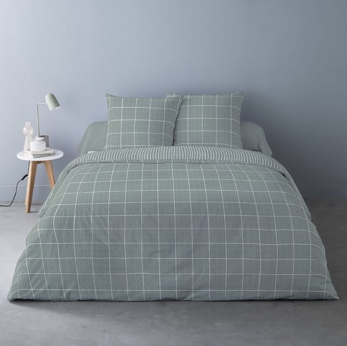 Luxe Katoen Flanel dekbedovertrek Noche Jadeite - 240x220