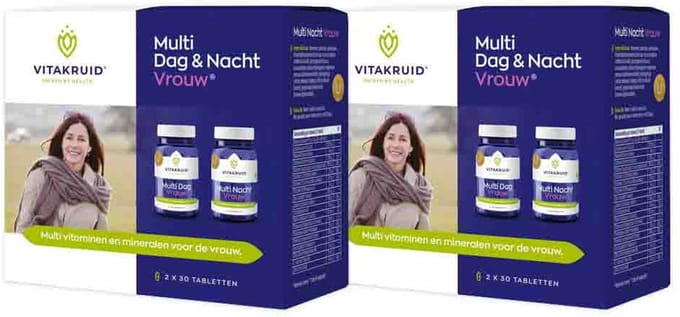 Vitakruid - Multi Dag & Nacht Vrouw - 2 x 60 tabletten - Voordeelverpakking