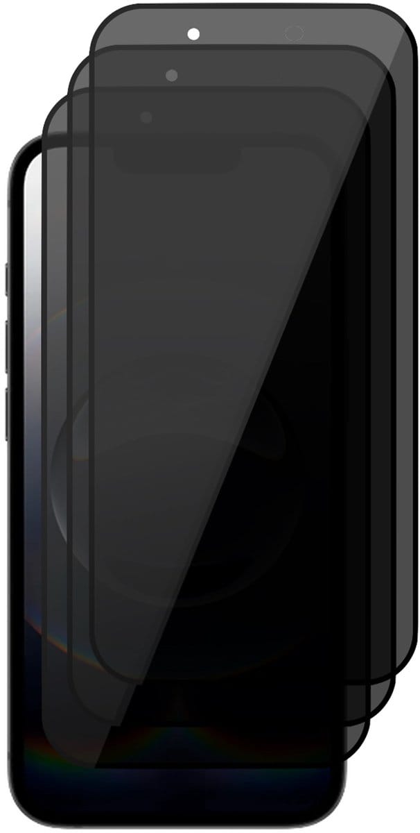 Privacy Screenprotector geschikt voor iPhone 16e - 3x Volledig Dekkend Glas Screen Protector