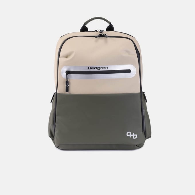 Hedgren Stem Rugzak met 2 compartimenten 15,6 inch met RFID-bescherming – Waterafstotend – Beige-Olive