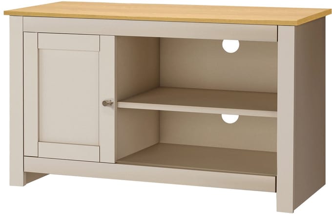 Emerald|TV-meubel met 1 deur in eikenlook en crÃ¨me