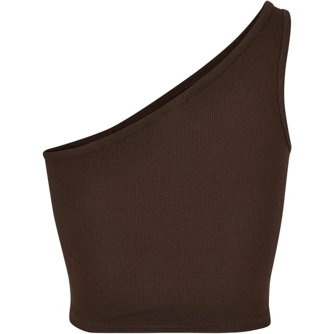 Urban Classics - Asymmetric Crop top - 5XL - Bruin