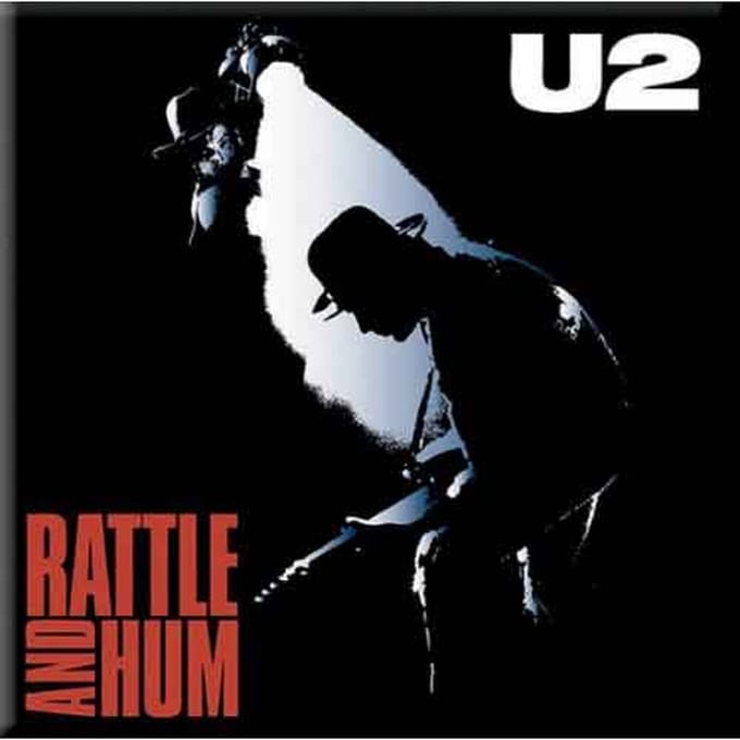 U2 - Rattle and Hum - Koelkast Magneet - 7.5 x 7.5 cm