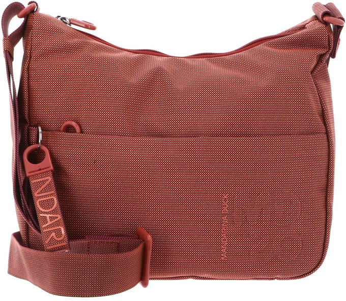 MANDARINA DUCK schoudertas MD20 Hobo Bag Pecan Nut lichtrood