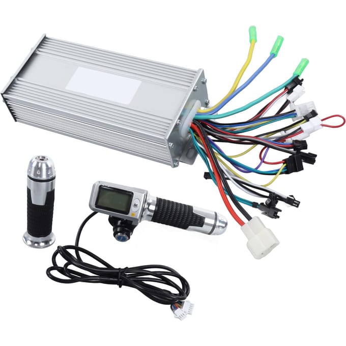 3648V 1000W Elektrische Fiets Controller met Snelheidsregeling Gashandvat LCD Display Kit gray