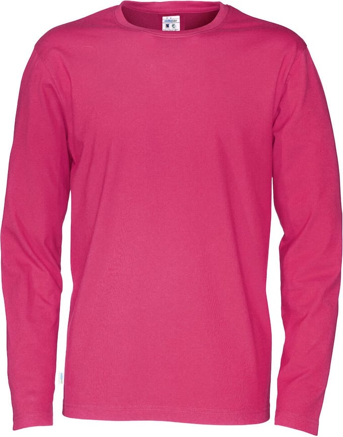 Cottover T-SHIRT LONG SLEEVE MAN - GOTS GECERTIFICEERD 141020 - Fuchsia - S