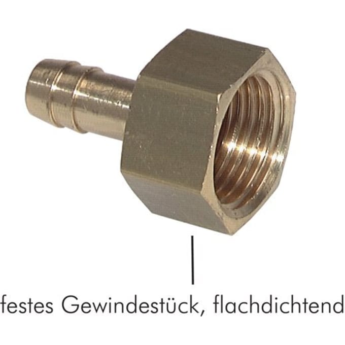 G 1/8'' x 8mm Messing Slangpilaar 16 Bar [2 Stuks]