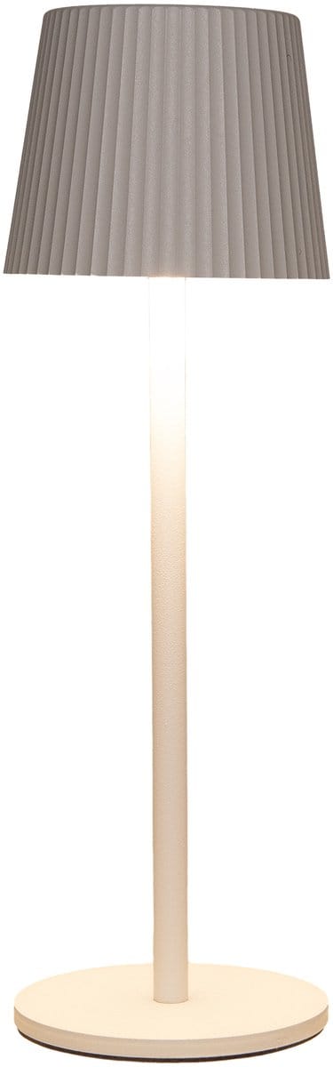 Anna Collection Portable tafellamp Glambiance - wit - 27 cm - aanraaksensor - draadloos/oplaadbaar met USB - binnen/buiten