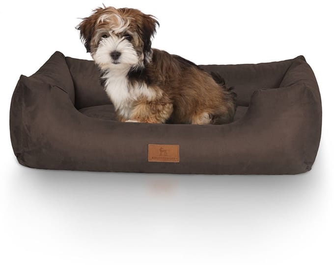 Knuffelwuff Hondenbed Dreamline van velours Bruin S 70 x 50cm