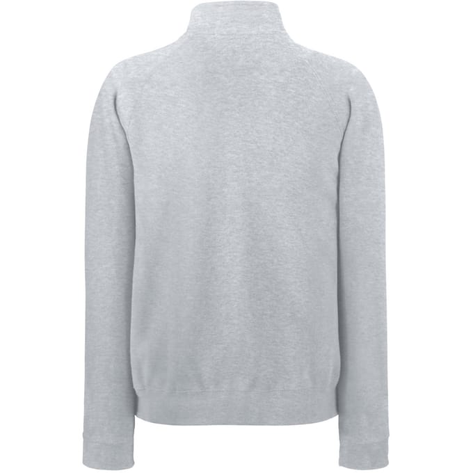 Fruit Of The Loom Heren Ritssluiting Nek Sweatshirt Top (Heather Grijs)