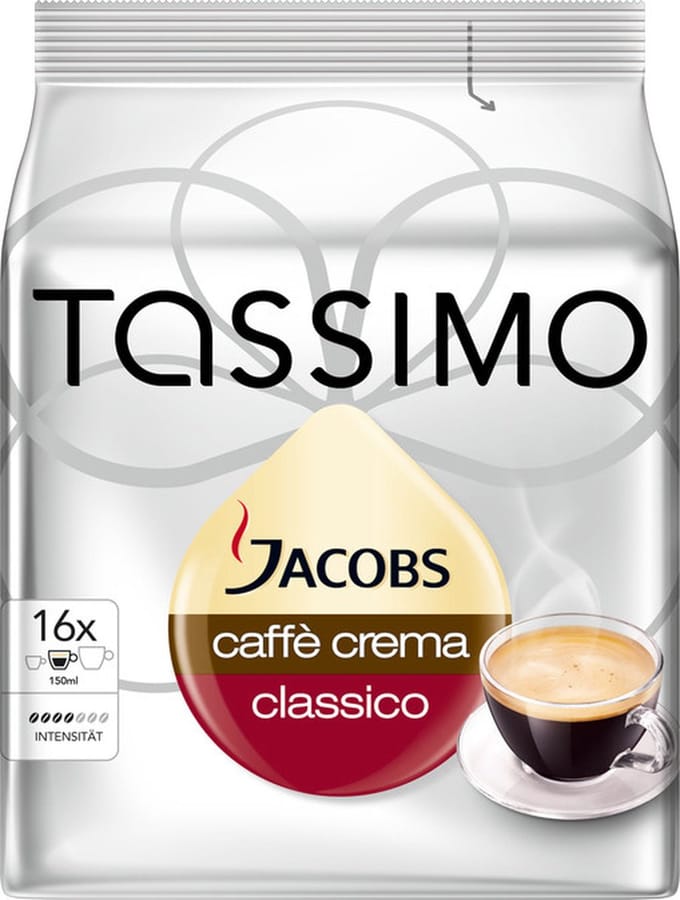 Jacobs Caffe Crema Classico -16 capsules T-Disc