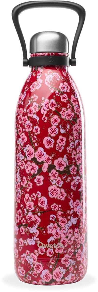 Qwetch Thermosfles - Titan Flowers Rood