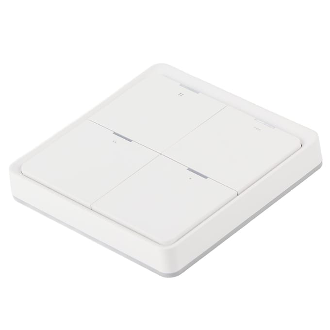 Draadloze scèneschakelaar Intelligent 4?Way Panel Wandschakelaar Mobiele Telefoon APP Bediening voor ZigBee white