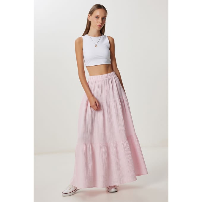 Hoge Taille A-Lijn Maxi Rok