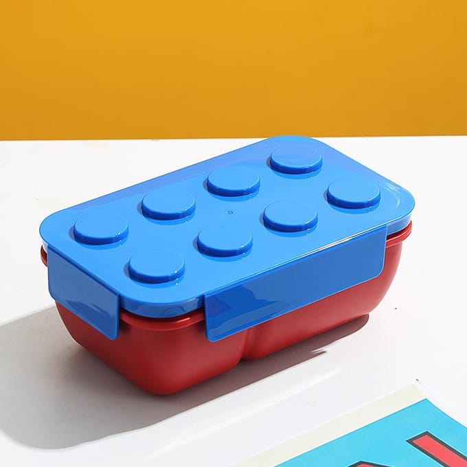 Creatieve Luchtdichte Lunchbox Kleur Bouwstenen Bento Box Voor Kinderen Student Draagbaar Buiten Picknick Fruit Salade Doos