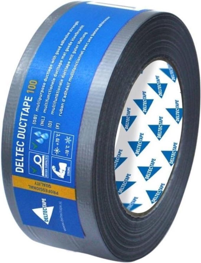 Deltec duct tape 100 grijs - 50 meter x 36 mm.
