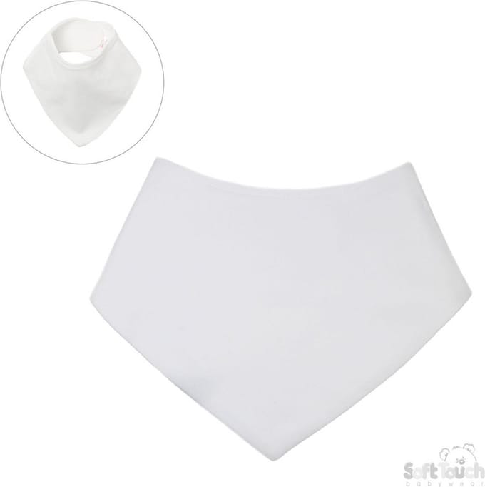 Soft Touch Bandana Slabber Unisex 20 X 40 Cm Wit BB500