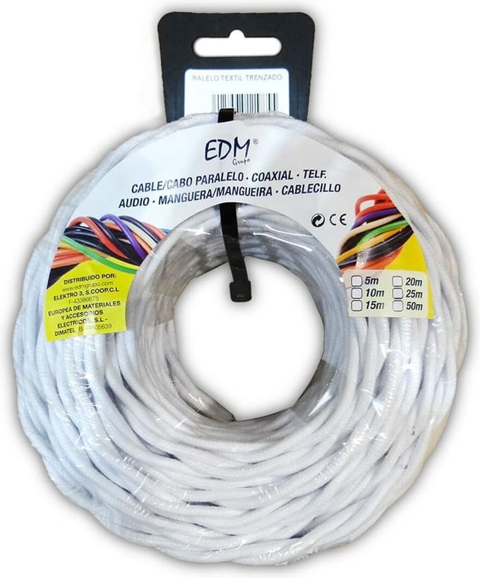 Parallel Interface Cable EDM 11987 White 25 m 2 x 2,5 mm