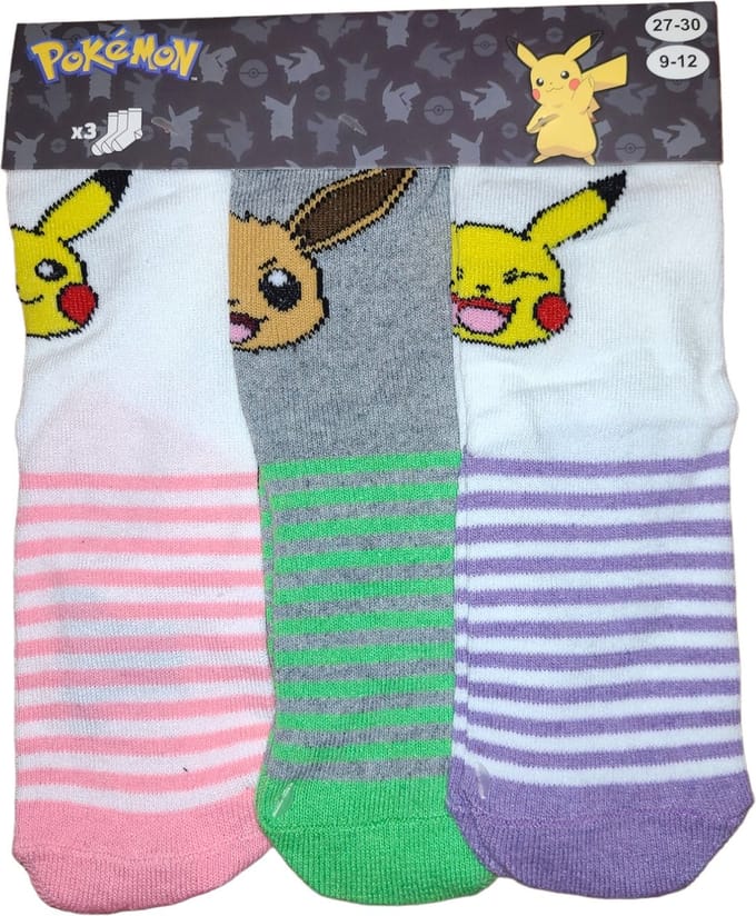Pokémon- sokken Pokemon - 3 paar - meisjes - maat 23/26