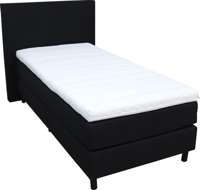 Slaaploods.nl Anda - Boxspring inclusief matras - 120x210 cm - stof - Zwart