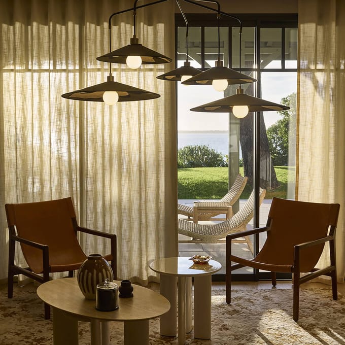 MARKET SET Hanglamp Sonia Laudet, kaki, 5-lamps, E27