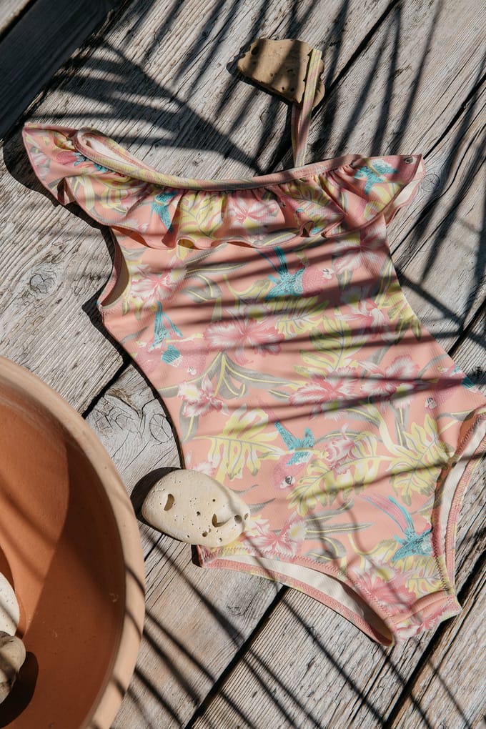 Louise Misha Bathing Suit Audrey Sienna Parrots Größe: 3M | Bademode Outlet | kids | Braun