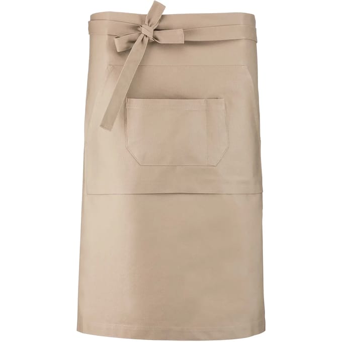 Kariban Katoenen lang schort K887 - Beige - One size
