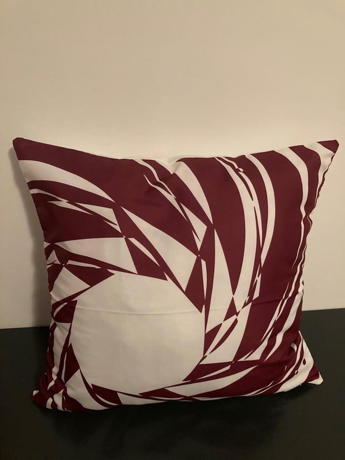 Nordic Geometry Collection Kussenhoes – Wine Red Edition - 45x45 cm