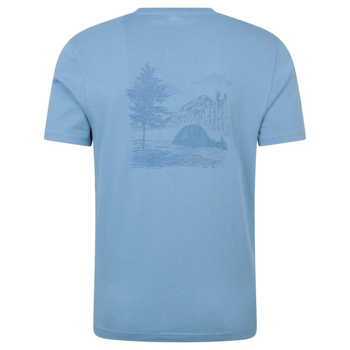 Mountain Warehouse Heren Camping Sketch T-Shirt (Blauw)