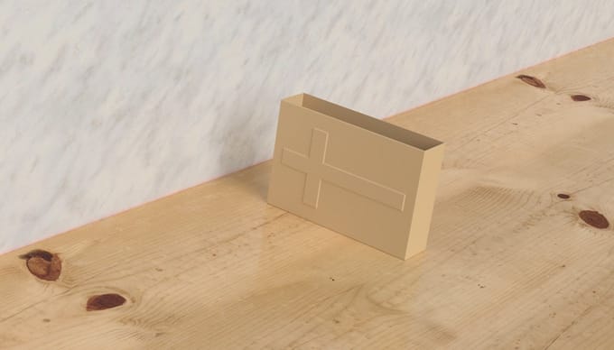 Bijbelhoes | Bijbel koker - Kruis - Beige