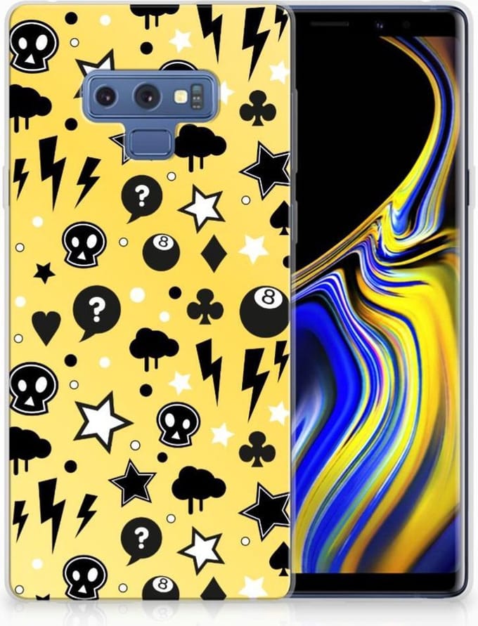 Silicone Back Case Samsung Galaxy Note 9 Punk Geel