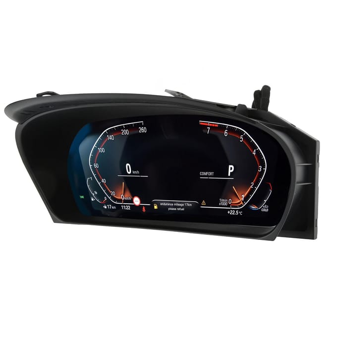 Digitale Instrumentenpaneel Dashboard Snelheidsmeter Meter Display Watertemperatuur Oliedruk voor X6 E71 CIC CCC 2006‑2013 black