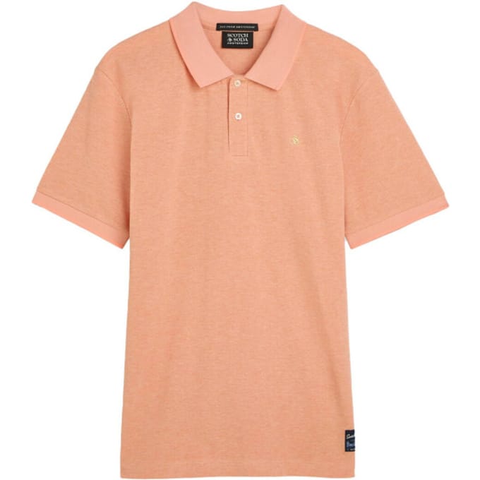 Scotch & Soda Melange Chest Logo Regularfit Polo
