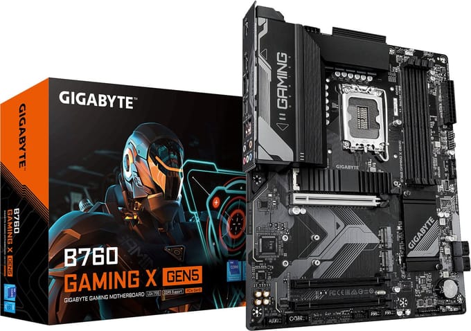 Gigabyte B760 GAMING X GEN5 - Moederbord - PCIe 5.0 Ondersteuning - Geavanceerd Koelontwerp - Ultra Durable Techniek