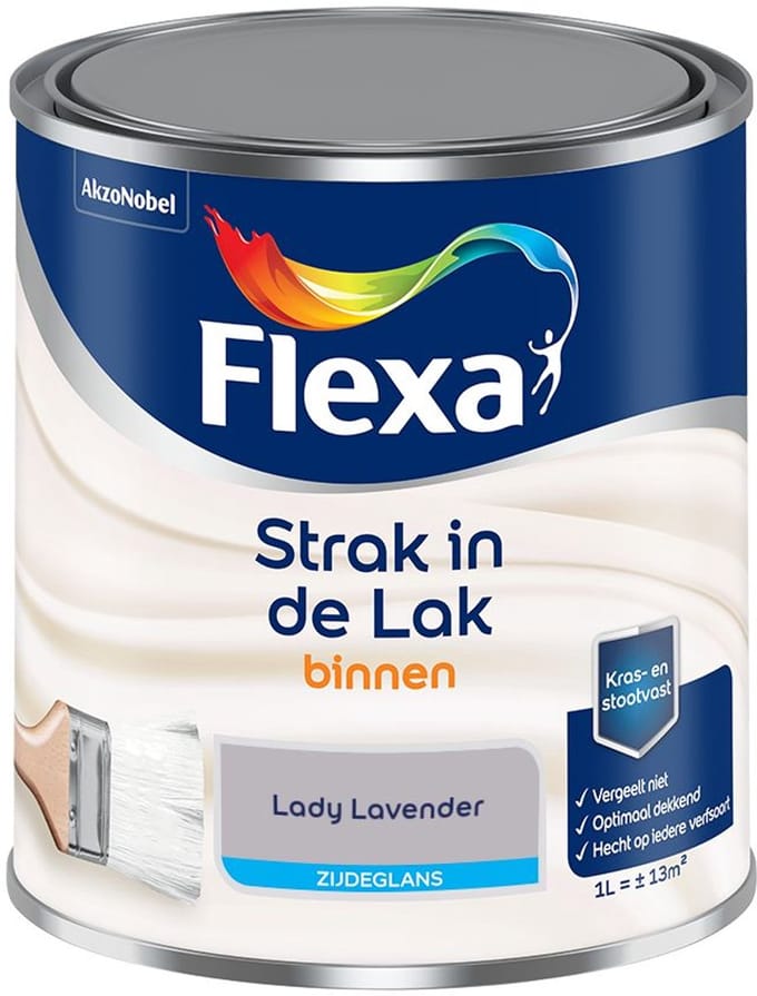 Flexa - Strak In De Lak Binnenlak Zijdeglans - Lady Lavender - Mengverf - 1 L
