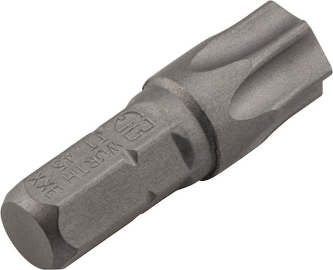 Wurth - Bit TX met boring C 6,3 (1/4) - TX-bit C 6.3 (1/4 inch) met gat x 5 st -