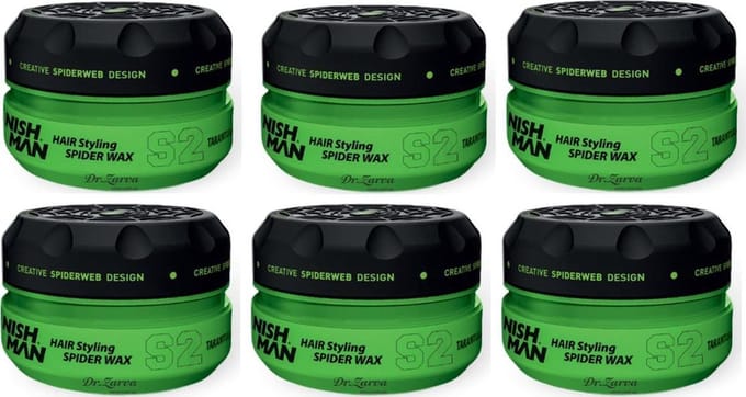 NISHMAN S2 HAIR STYLING WAX SPIDER 6 STUKS