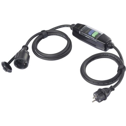 Sygonix SY-6052178 PRCD-verlengkabel PRCD 230 V/AC Zwart IP44