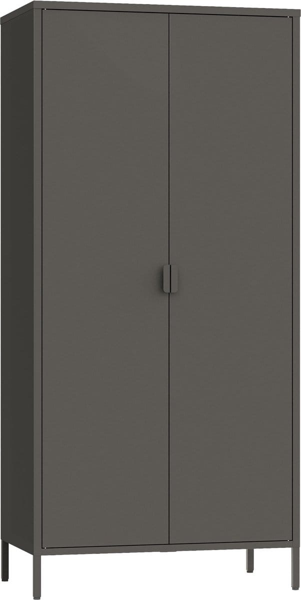 Kledingkast Esteli 2-deurs 170x80x45 cm zwart [en.casa]