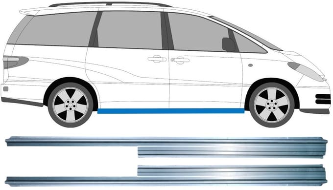 Reparatie dorpel voor Toyota Previa 2000-2005 / Links + Rechts / Set