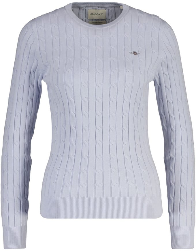 GANT Gebreide trui STRETCH COTTON CABLE C-NECK