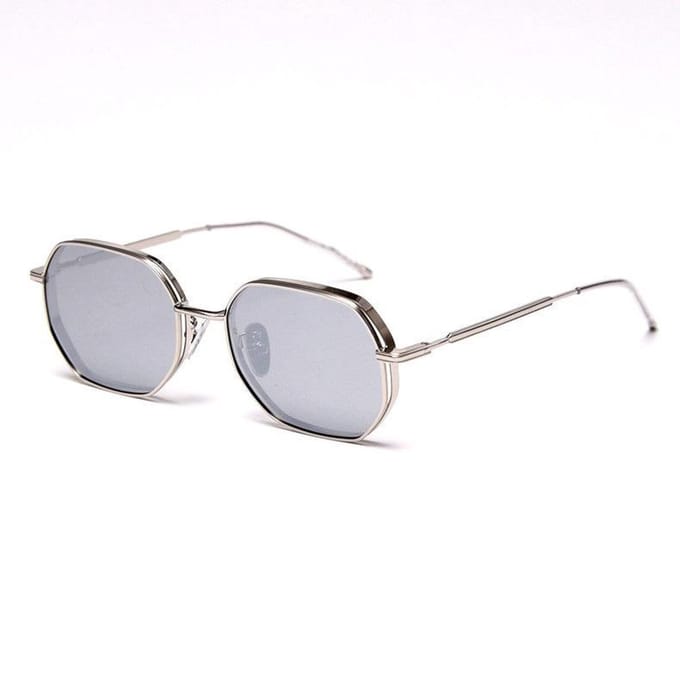 BUGOLINI® Alva  - DESIGNER ZONNEBRIL VOOR MANNEN - GEPOLARISEERD - UV400  - Zilver