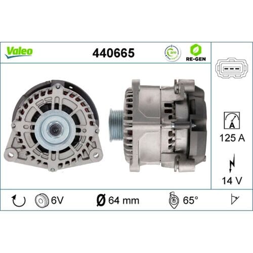 Dynamo / Alternator VALEO RE-GEN REMANUFACTURED VALEO 440665