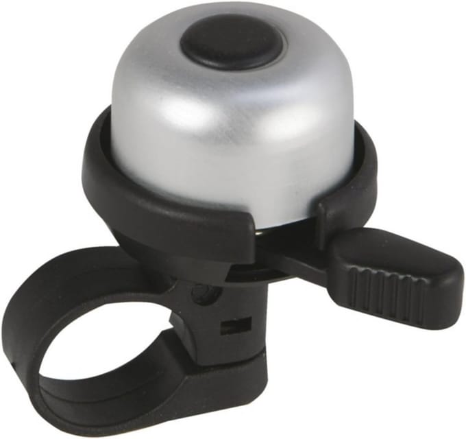 Mini Ding Dong fietsbel - Zilver, Één Maat