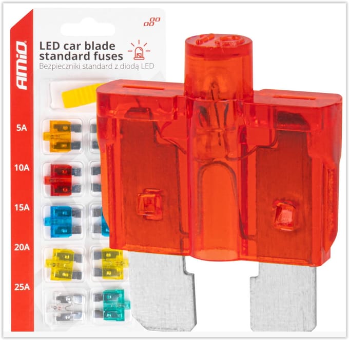 Steekzekeringen met LED indicator - 10 Stuks