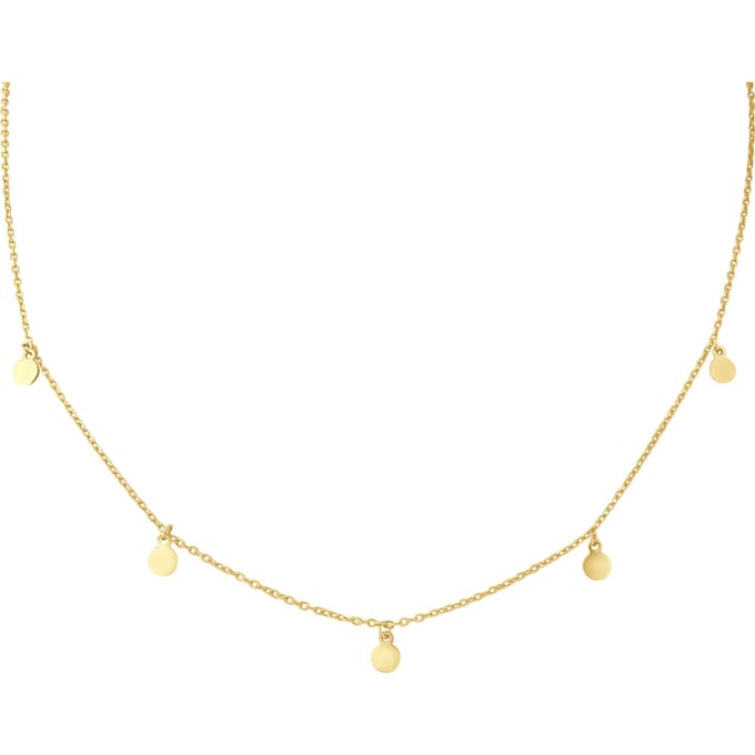 Hanger ketting - geel verguld zilver
