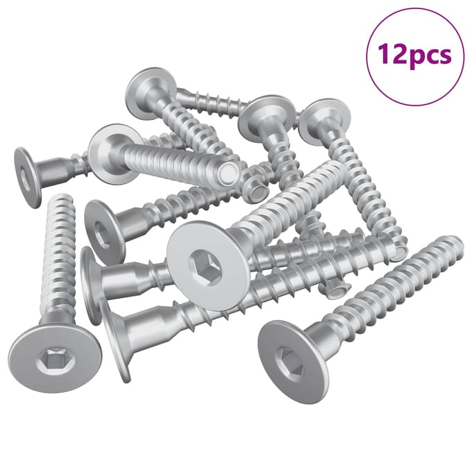 vidaXL Confirmatschroeven 12 pcs Zilver Ø5 x 40 mm Metaal