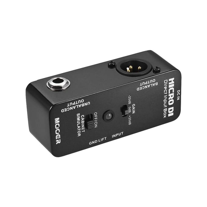 MOOER MICRO DI Kastsimulator DI Box Gitaar Effectpedaal Volledig Metalen Behuizing black