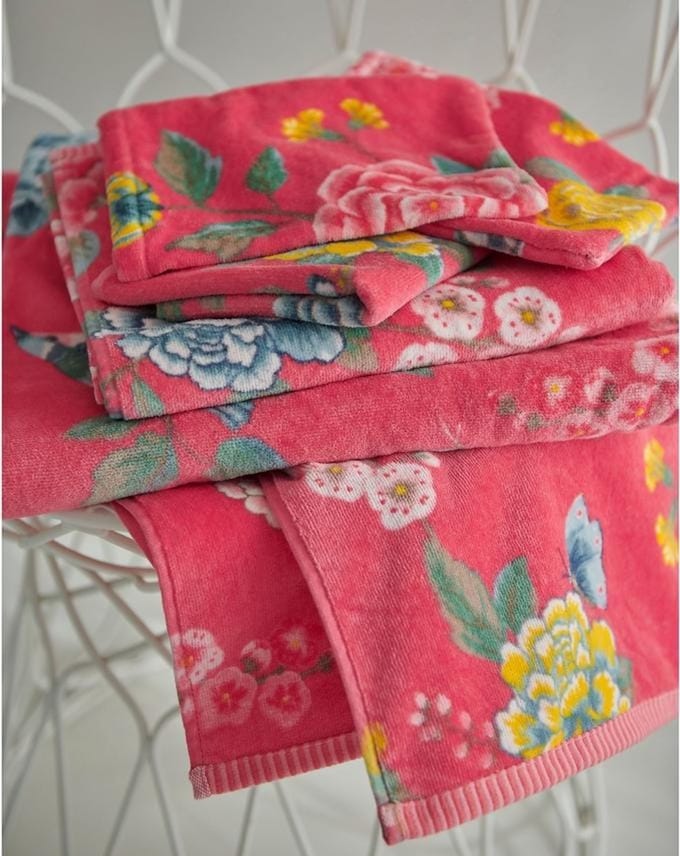 Pip Studio Good Evening - Badhanddoek - 70x140cm - Koraalrood