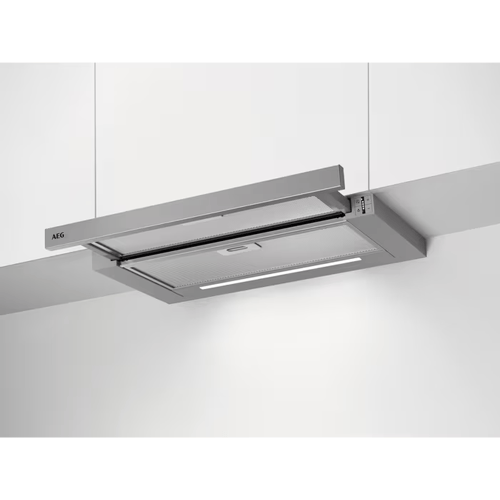 AEG DPE5660M EcoLine 5000 Extractor - Afzuigkap - Vlakscherm - Semi-inbouw (uittrekbaar) Grijs